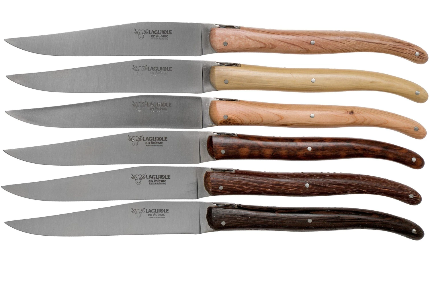 Laguiole En Aubrac Quotidien Steakmesser-Set 6-teilig French Woods 4 Laguiole En Aubrac Quotidien Steakmesser-Set 6-teilig French Woods – Bild 2