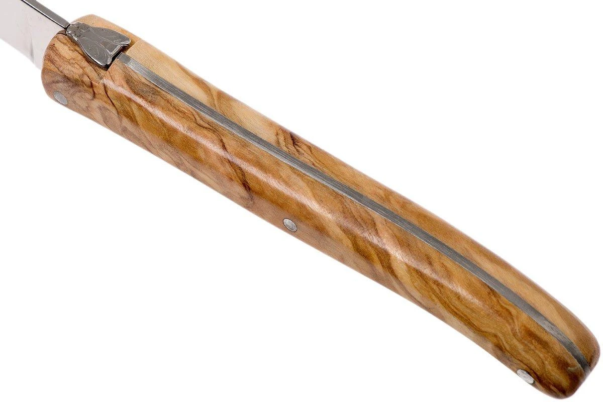 Claude Dozorme Laguiole Steakmesserset 6-teilig Ohne Bolster, Olivenholz 8 Claude Dozorme Laguiole Steakmesserset 6-teilig Ohne Bolster, Olivenholz – Bild 6