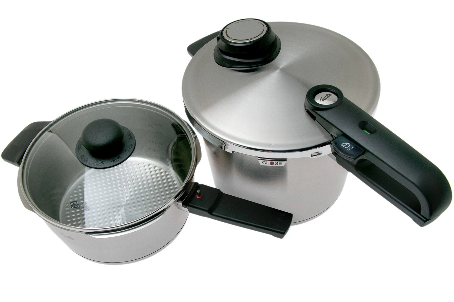 Fissler Vitavit Premium 622-412-13-090, 4-teiliges Schnellkochtopf-Set Mit Dampfeinsatz Und Deckel 4 Fissler Vitavit Premium 622-412-13-090, 4-teiliges Schnellkochtopf-Set Mit Dampfeinsatz Und Deckel – Bild 2