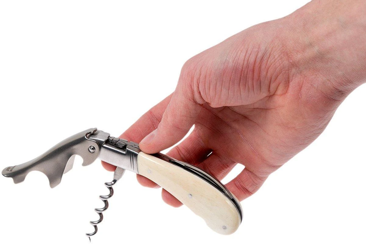 Fontenille Pataud Laguiole Magnum Kellnermesser, Weißer Knochen, LMAGOS 7 Fontenille Pataud Laguiole Magnum Kellnermesser, Weißer Knochen, LMAGOS – Bild 5