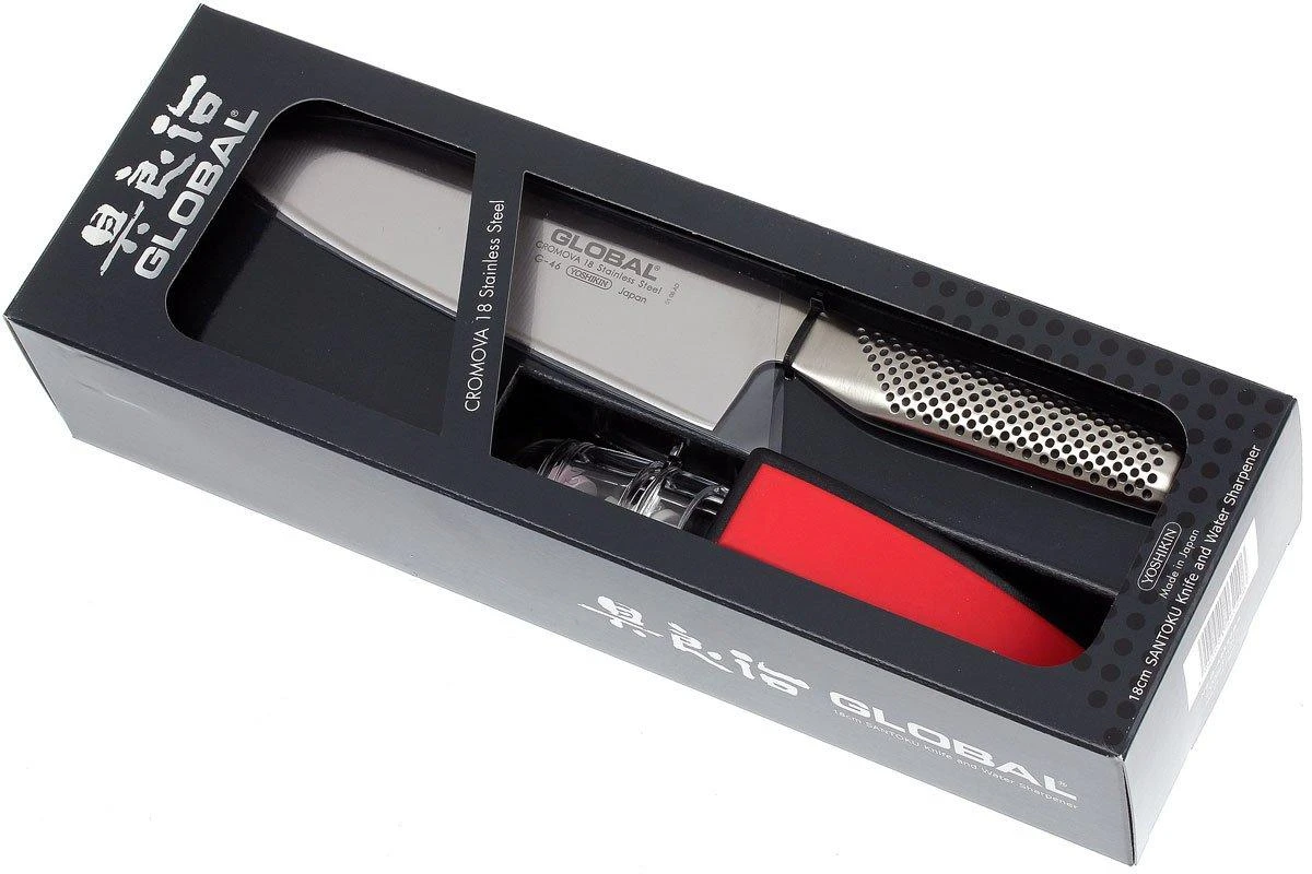 Global G46220BR Messerset, Santoku Und Wasserschleifer 3 Global G46220BR Messerset, Santoku Und Wasserschleifer