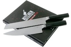 Kai Tim Malzer Kamagata Monster Set TMK-CB22, 2-teiliges Messerset: Kochmesser Und Brotmesser + Kochbuch