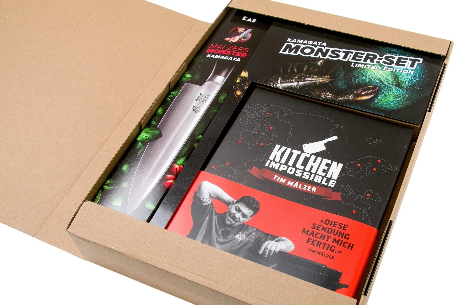 Kai Tim Malzer Kamagata Monster Set TMK-CB22, 2-teiliges Messerset: Kochmesser Und Brotmesser + Kochbuch 7 Kai Tim Malzer Kamagata Monster Set TMK-CB22, 2-teiliges Messerset: Kochmesser Und Brotmesser + Kochbuch – Bild 5