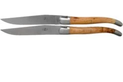 Forge De Laguiole, T22MMINGE, 2-teiliges Steakmesserset Mattiert, Wacholder
