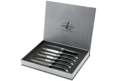 Forge De Laguiole Set Von 6 Steakmessern Schwarzes Horn, T62MINBN