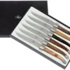 Forge De Laguiole, T62MINBOISSAT, Matt Mit 6 Holzarten -Victorinox Verkäufe LAT62MINBOISSAT 01 forge de laguiole steakmesset lat62minboissat 01
