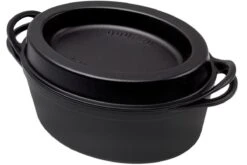 Le Creuset Doufeu Gusseisen Bratpfanne Oval, 32 Cm, 7,2L Schwarz