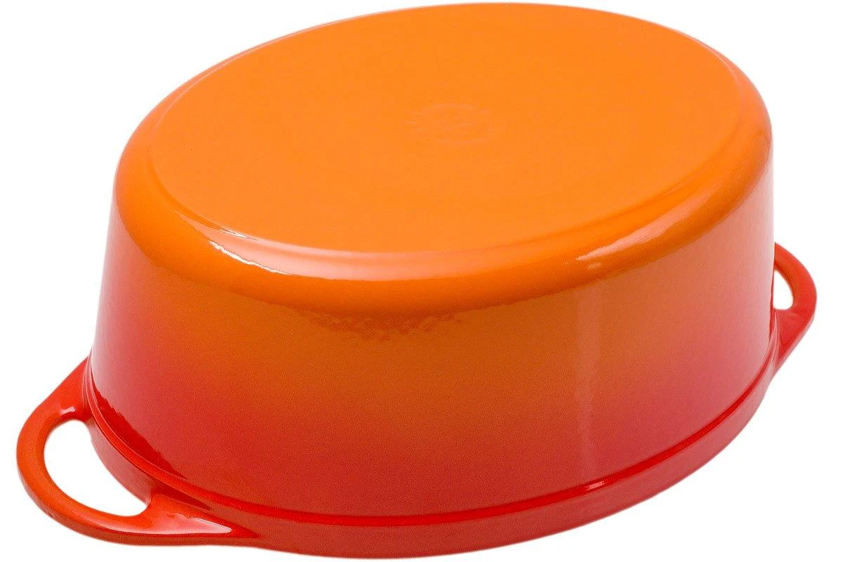 Le Creuset Doufeu Gusseisen Bratpfanne Oval, 32 Cm, 7,2L Orange-rot 5 Le Creuset Doufeu Gusseisen Bratpfanne Oval, 32 Cm, 7,2L Orange-rot – Bild 3