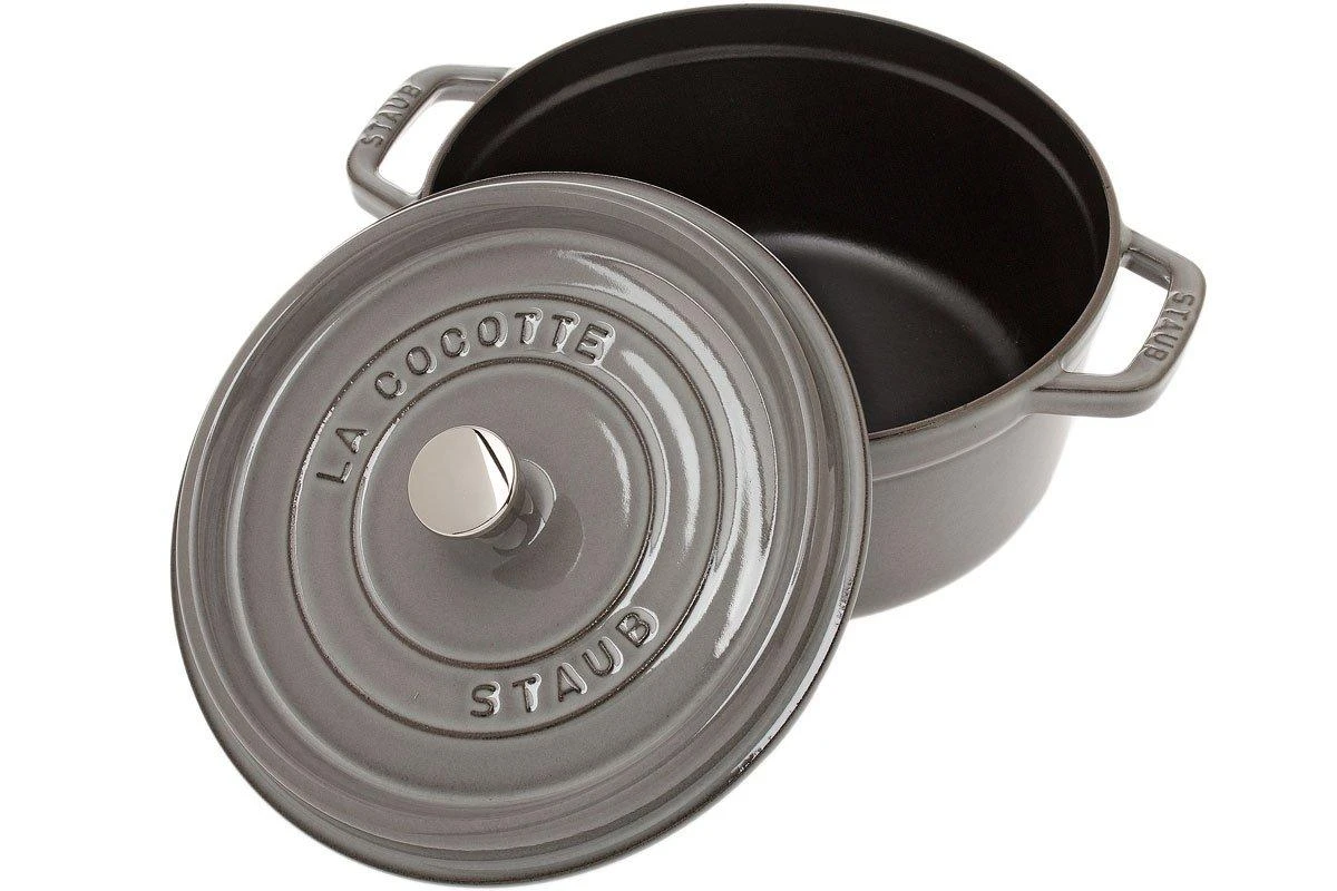 Staub Bräter/Cocotte 24 Cm, 3,8 L Grau 4 Staub Bräter/Cocotte 24 Cm, 3,8 L Grau – Bild 2