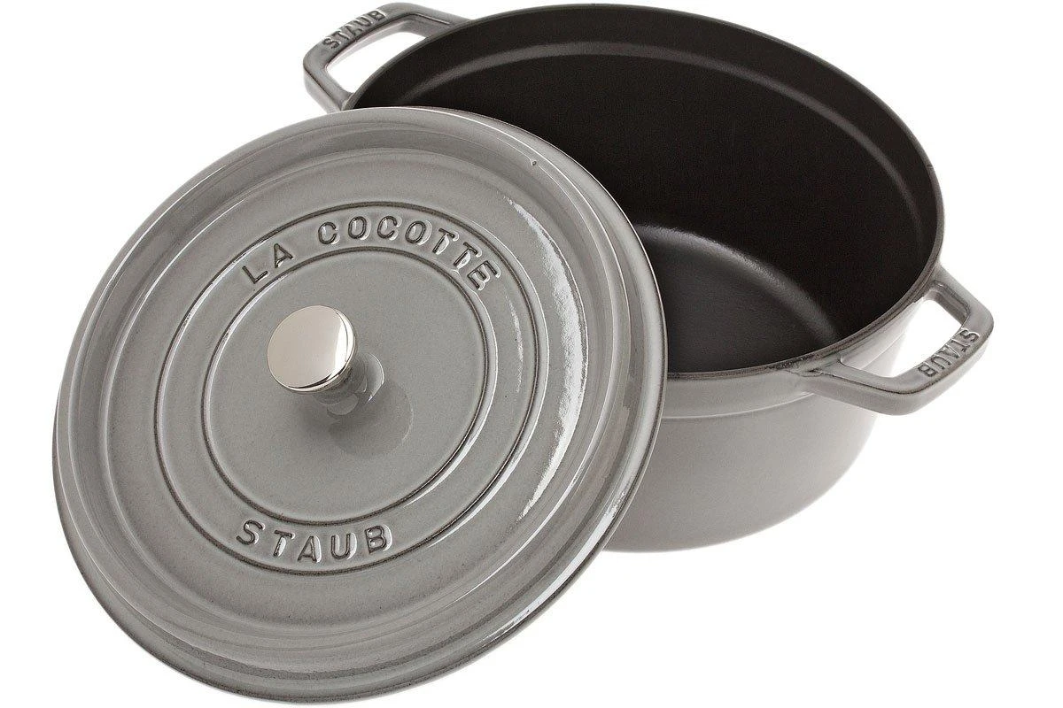 Staub Bräter/Cocotte 26 Cm, 5,2 L Grau 4 Staub Bräter/Cocotte 26 Cm, 5,2 L Grau – Bild 2