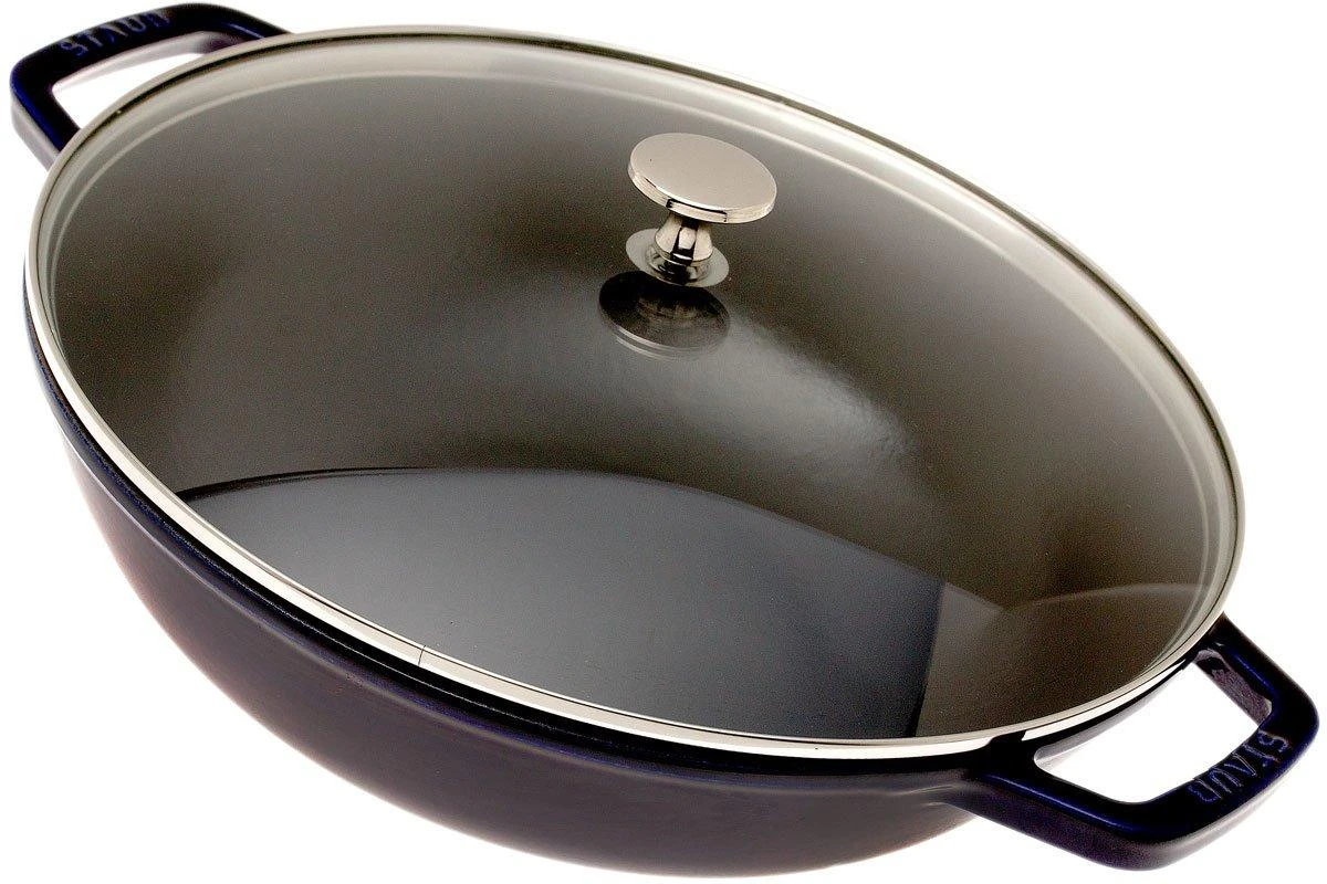 Staub Wokpfanne, 30 Cm, 4,4L, Blau 3 Staub Wokpfanne, 30 Cm, 4,4L, Blau