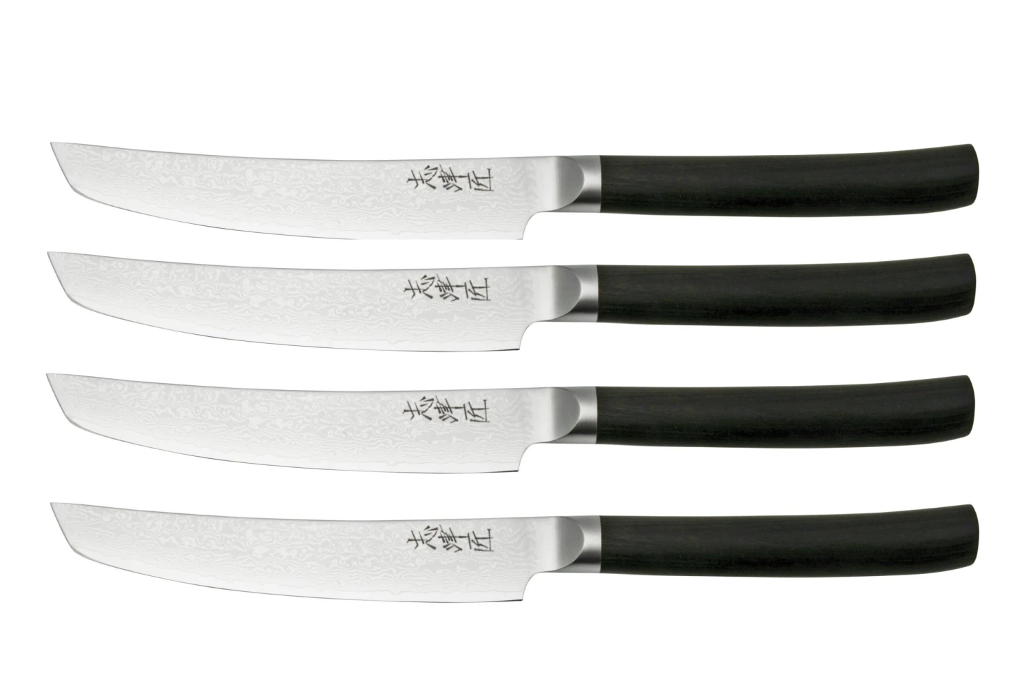 Shizu Hamono Takumi SS-1170-4, Steakmesser-Set Damaststahl 4-teilig, 12,5 Cm 3 Shizu Hamono Takumi SS-1170-4, Steakmesser-Set Damaststahl 4-teilig, 12,5 Cm