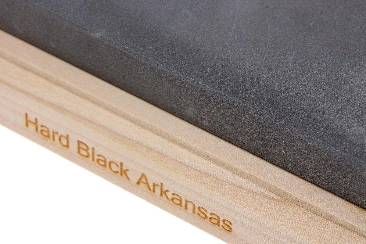 Skerper Arkansas Schleifstein Auf Holz NAMO20, Hard Black Arkansas 4 Skerper Arkansas Schleifstein Auf Holz NAMO20, Hard Black Arkansas – Bild 2