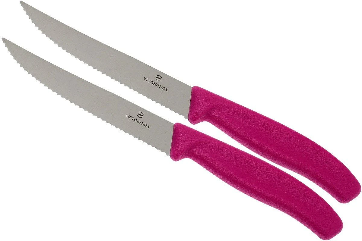 Victorinox SwissClassic Pizza-/Steakmesser Pink, 2 St., 6.7936.12L5B 3 Victorinox SwissClassic Pizza-/Steakmesser Pink, 2 St., 6.7936.12L5B