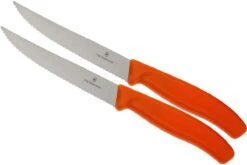 Victorinox SwissClassic Pizza-/Steakmesser Orange, 2 St., 6.7936.12L9B