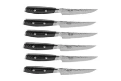 Yaxell Tsuchimon 36771 6-teiliges Steakmesserset Mit Messerblock, Schwarz -Victorinox Verkäufe YL36771 04 yaxell