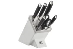 Zwilling All Star 1022776, 7-teiliges Messerset Mit Messerblock, Weiß/silber