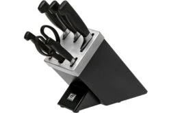 Zwilling J.A. Henckels Four Star SharpBlock 35145-007, 7-teiliger Messerblock Schwarz Eschenholz